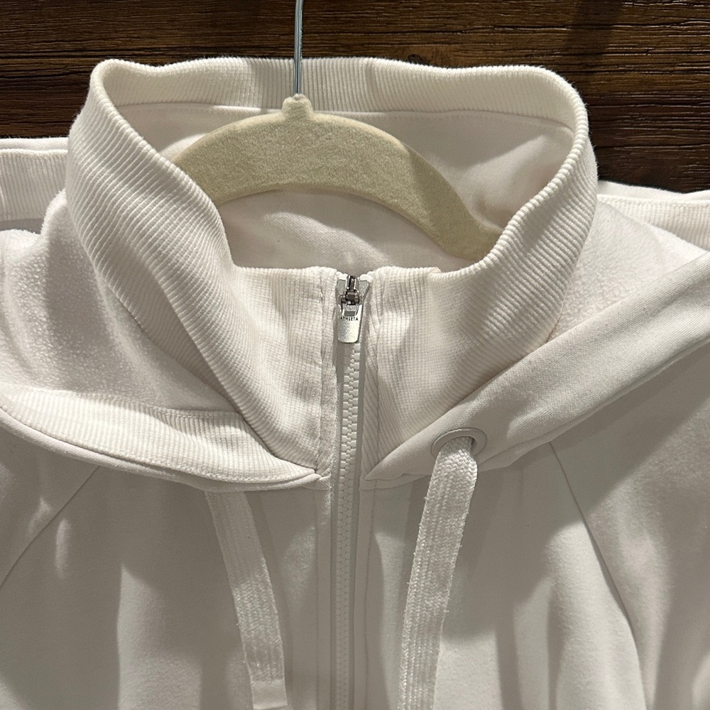 Athleta White Zip-Up Hoodie - Picture 4 of 6